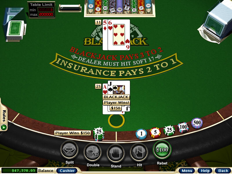 play blackjack online